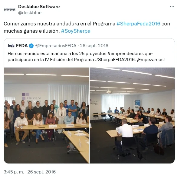 Somos aceptados en Sherpa