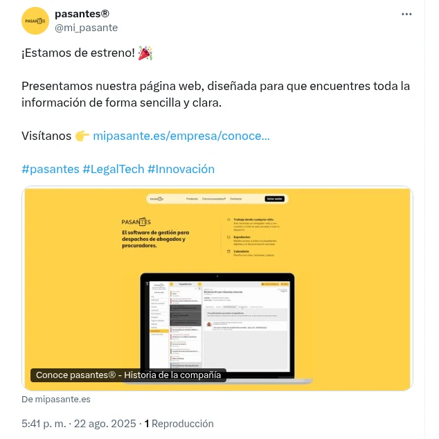 Publicamos la web de producto