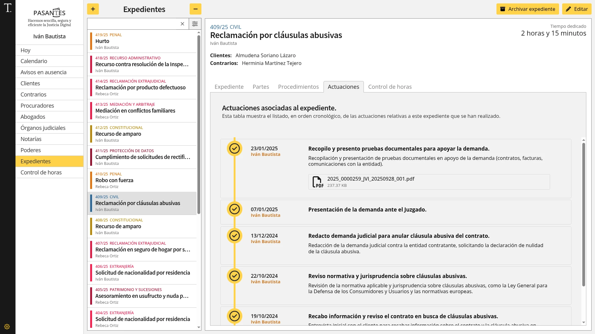 Gestiona tus expedientes